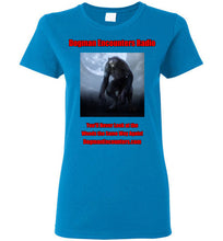 Ladies Dogman Encounters Nocturnal Collection T-Shirt (red/black font) - Dogman Encounters