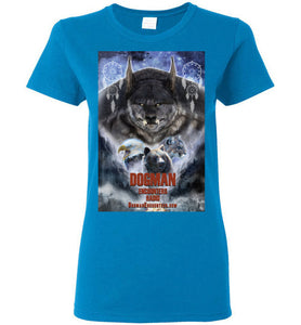 Ladies Dogman Encounters Pathfinder Collection T-Shirt (design 2, with straight border) - Dogman Encounters