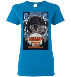 Ladies Dogman Encounters Pathfinder Collection T-Shirt (design 1, with straight border) - Dogman Encounters