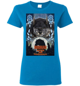 Ladies Dogman Encounters Pathfinder Collection T-Shirt (design 3, with straight border) - Dogman Encounters