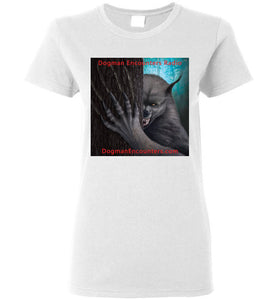 Ladies Dogman Encounters Rogue Collection T-Shirt (square with red font) - Dogman Encounters