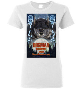 Ladies Dogman Encounters Pathfinder Collection T-Shirt (design 1, with straight border) - Dogman Encounters