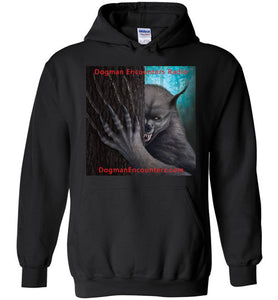 Dogman Encounters Rogue Collection Hooded Sweatshirt (square with red font) - Dogman Encounters