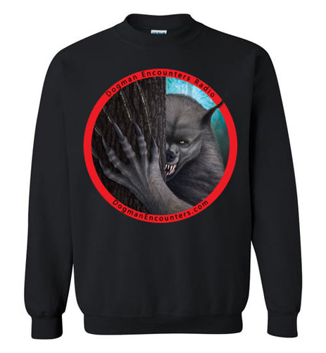 Dogman Encounters Rogue Collection Crew Neck Sweatshirt (red border with black font) - Dogman Encounters