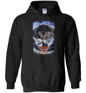 Dogman Encounters Pathfinder Collection Hooded Sweatshirt (design 2, with ripped border) - Dogman Encounters