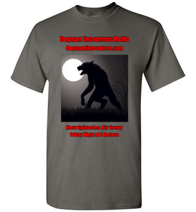 Men's Dogman Encounters Stalker Collection T-Shirt (red/black font) - Dogman Encounters