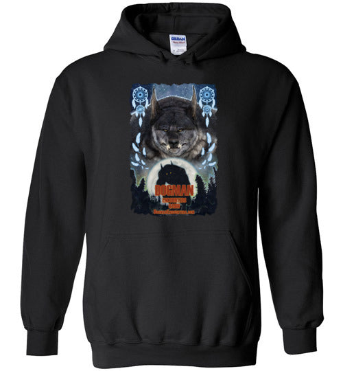 Dogman Encounters Pathfinder Collection Hooded Sweatshirt (design 3, with ripped border) - Dogman Encounters