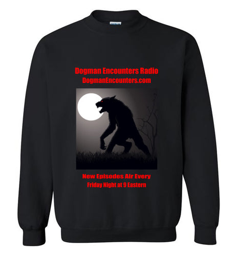 Dogman Encounters Stalker Collection Crew Neck Sweatshirt (red font) - Dogman Encounters