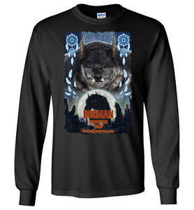 Men's Dogman Encounters Pathfinder Collection Long Sleeve T-Shirt (design 3, with ripped border) - Dogman Encounters