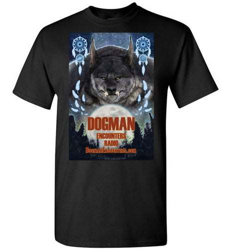 Men's Dogman Encounters Pathfinder Collection T-Shirt (design 1, with straight border) - Dogman Encounters