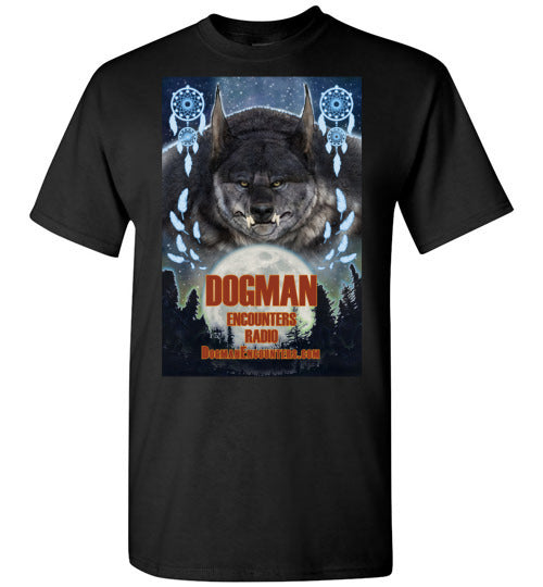 Men's Dogman Encounters Pathfinder Collection T-Shirt (design 1, with straight border) - Dogman Encounters