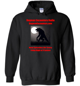 Dogman Encounters Stalker Collection Hooded Sweatshirt (red font) - Dogman Encounters