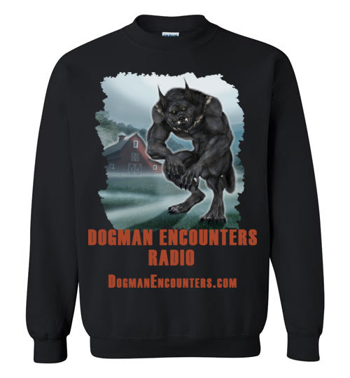 Dogman Encounters Episode 137 Collection Crew Neck Sweatshirt (vertical design) - Dogman Encounters